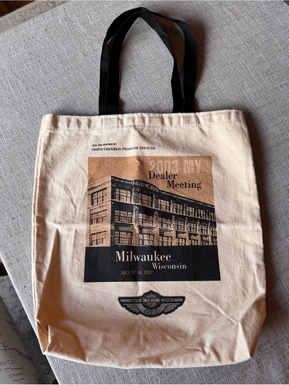 Harley-Davidson 2003 Summer Dealer Meeting Milwaukee Reusable Canvas Tote Bag